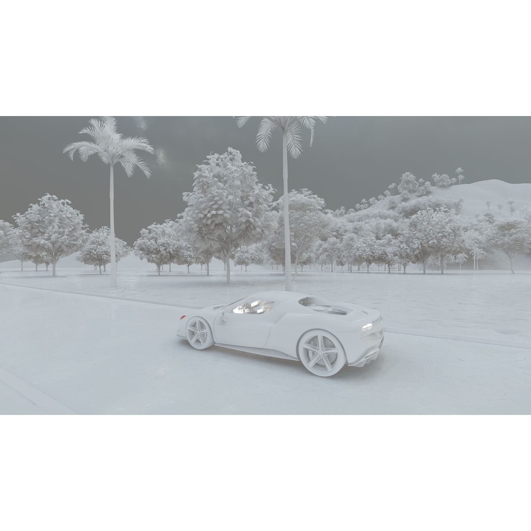 Italian Supercar 3D Model – Detailed Sport Car with Interior & Engine - View 28