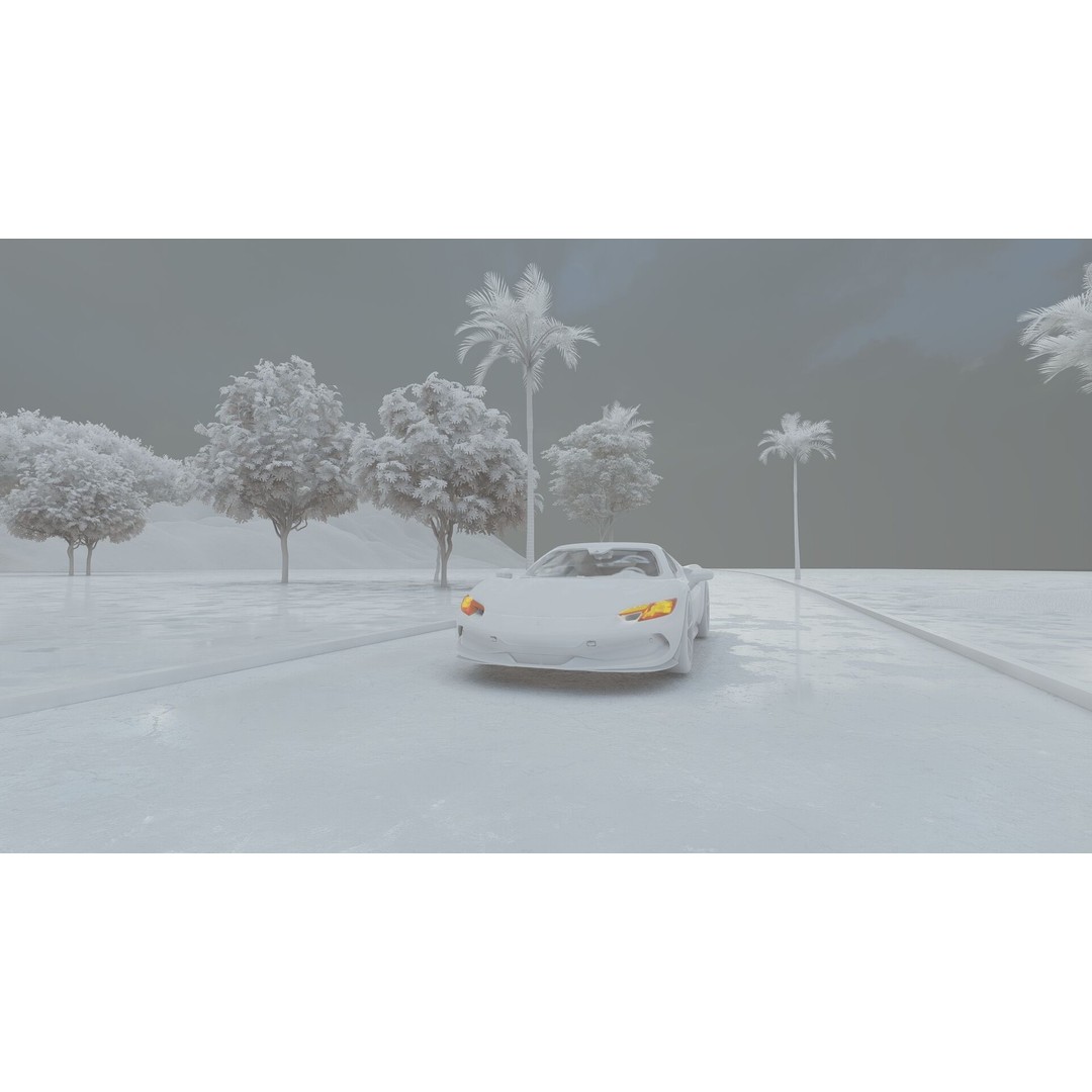 Italian Supercar 3D Model – Detailed Sport Car with Interior & Engine - View 29