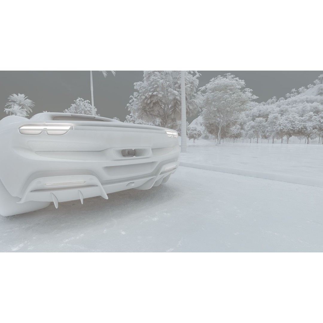 Italian Supercar 3D Model – Detailed Sport Car with Interior & Engine - View 32