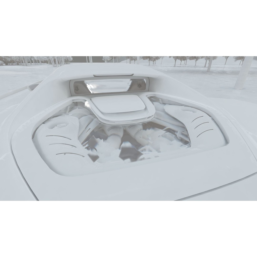 Italian Supercar 3D Model – Detailed Sport Car with Interior & Engine - View 33