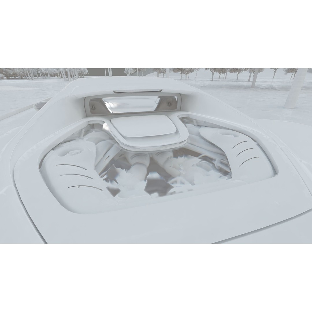 Italian Supercar 3D Model – Detailed Sport Car with Interior & Engine - View 34
