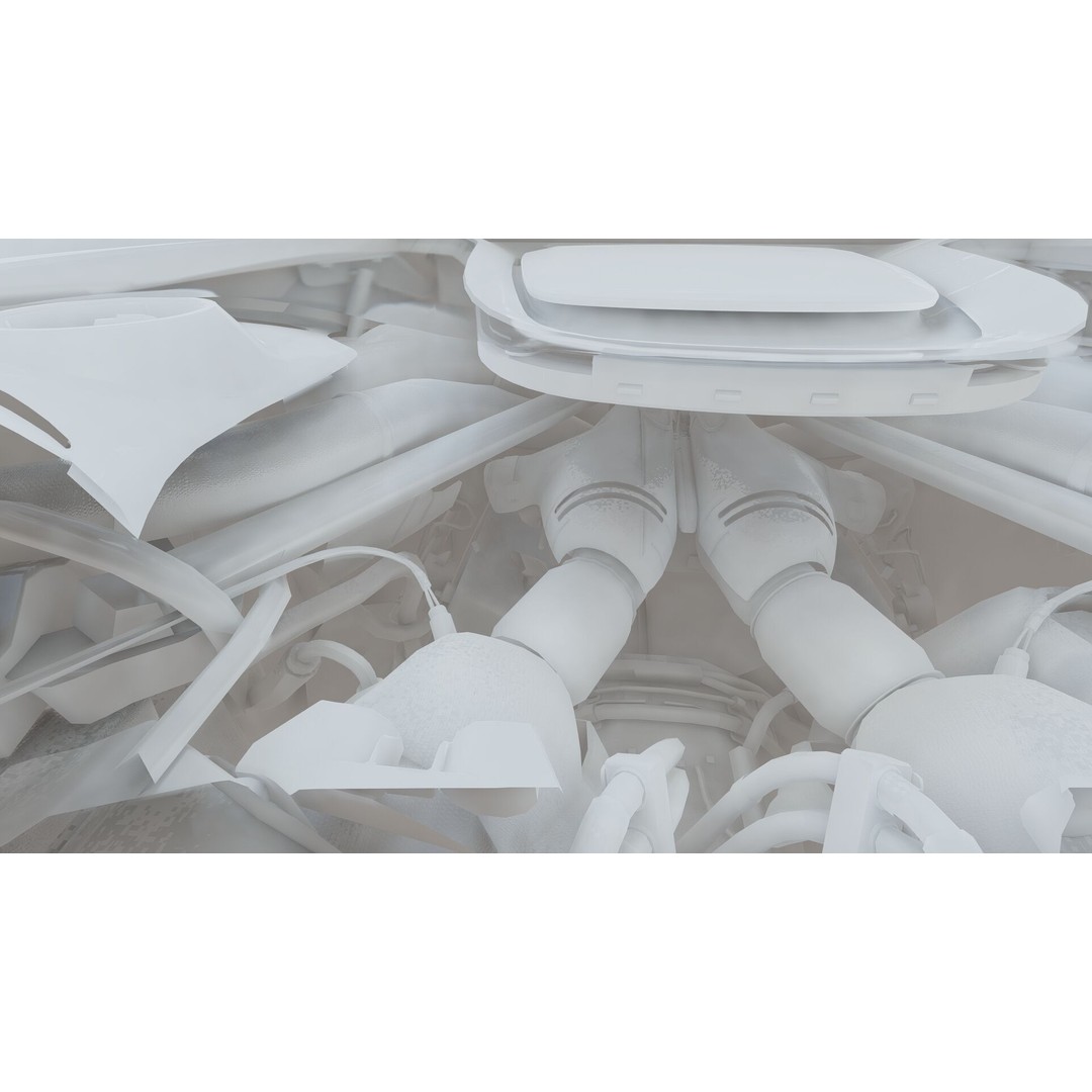Italian Supercar 3D Model – Detailed Sport Car with Interior & Engine - View 36