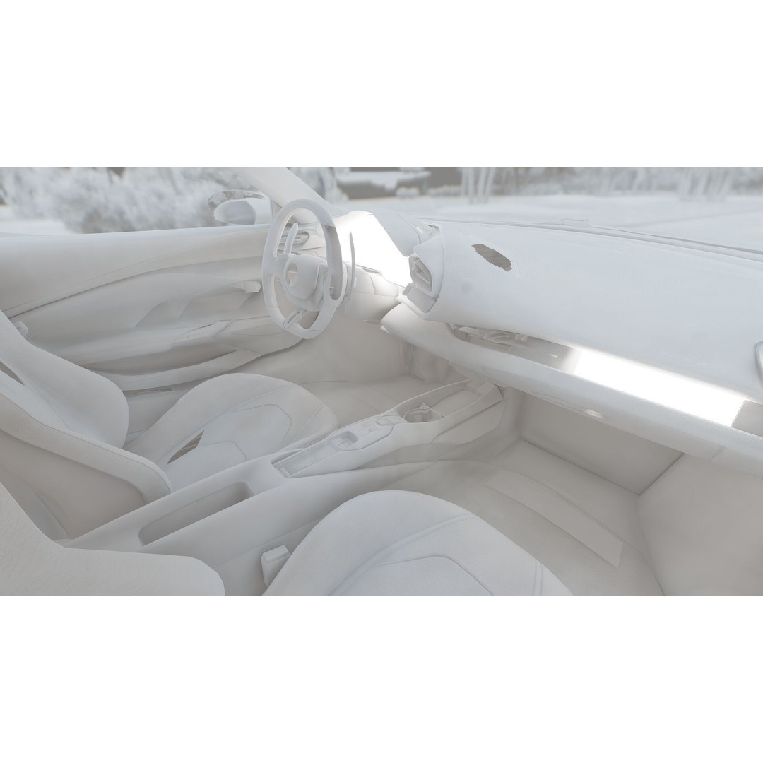 Italian Supercar 3D Model – Detailed Sport Car with Interior & Engine - View 38