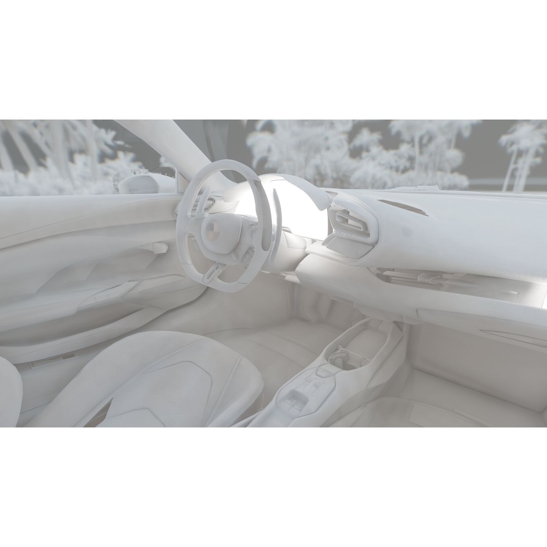 Italian Supercar 3D Model – Detailed Sport Car with Interior & Engine - View 39