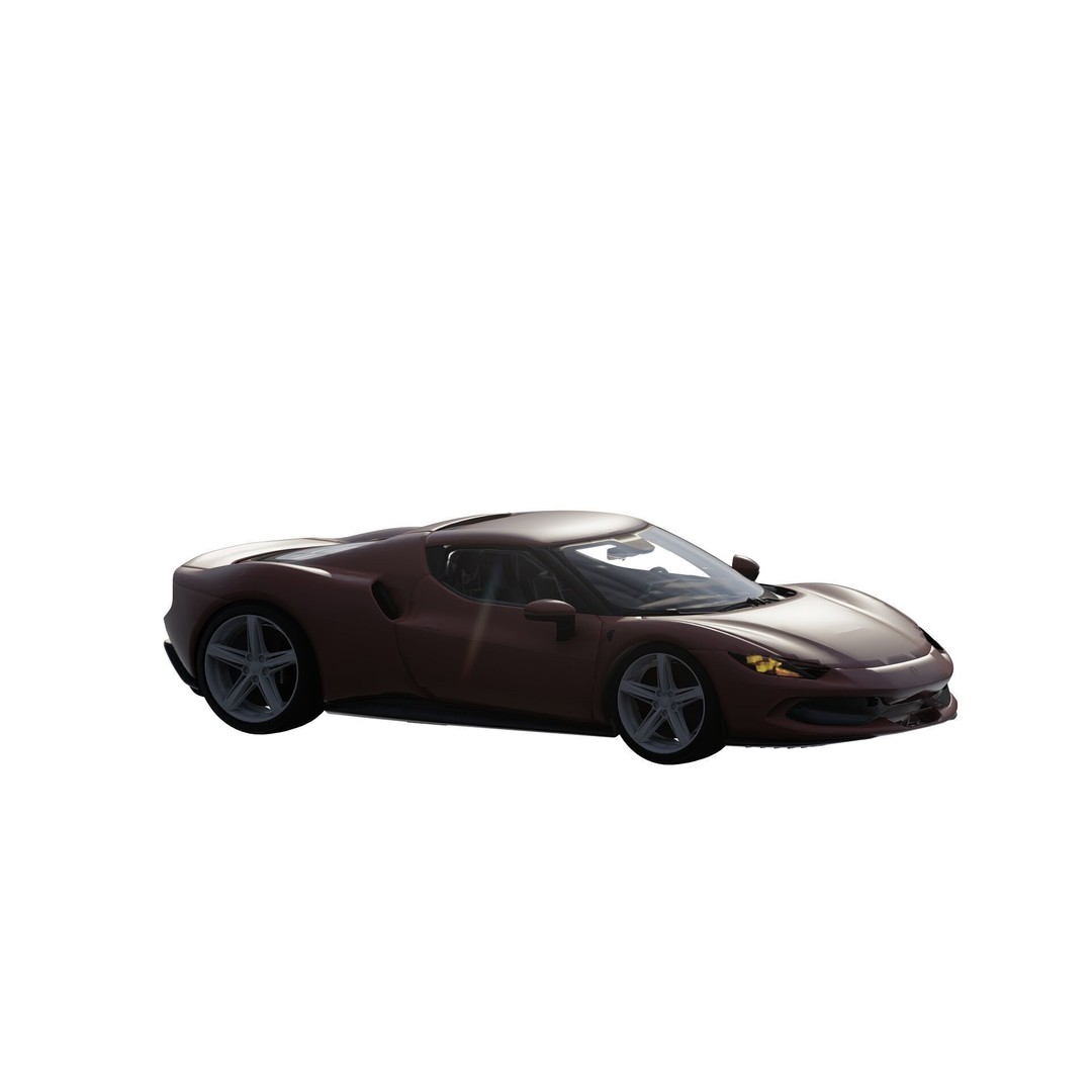 Italian Supercar 3D Model – Detailed Sport Car with Interior & Engine - View 6