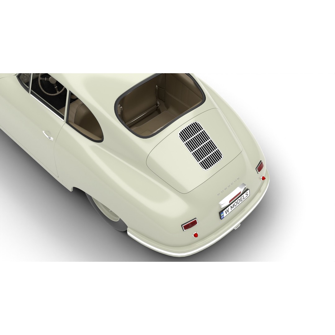 Porsche 356 1300 1952 3D Model – Classic Sports Car, Rigged, PBR - View 11