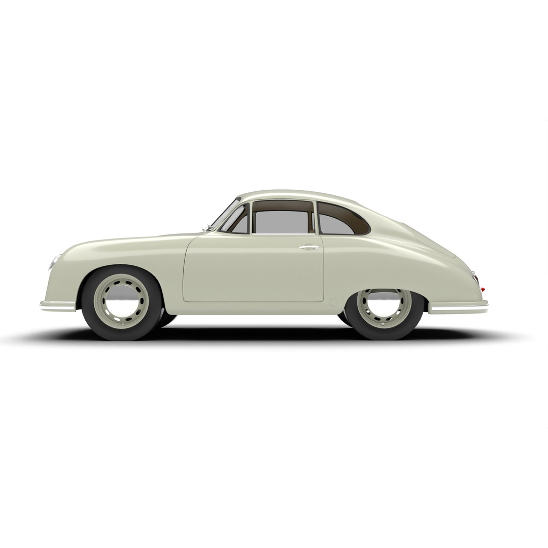 Porsche 356 1300 1952 3D Model – Classic Sports Car, Rigged, PBR - View 12