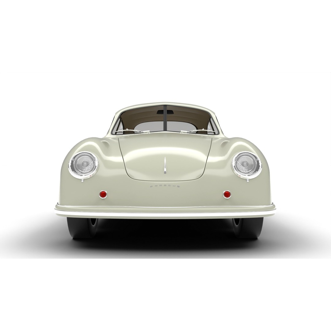 Porsche 356 1300 1952 3D Model – Classic Sports Car, Rigged, PBR - View 14