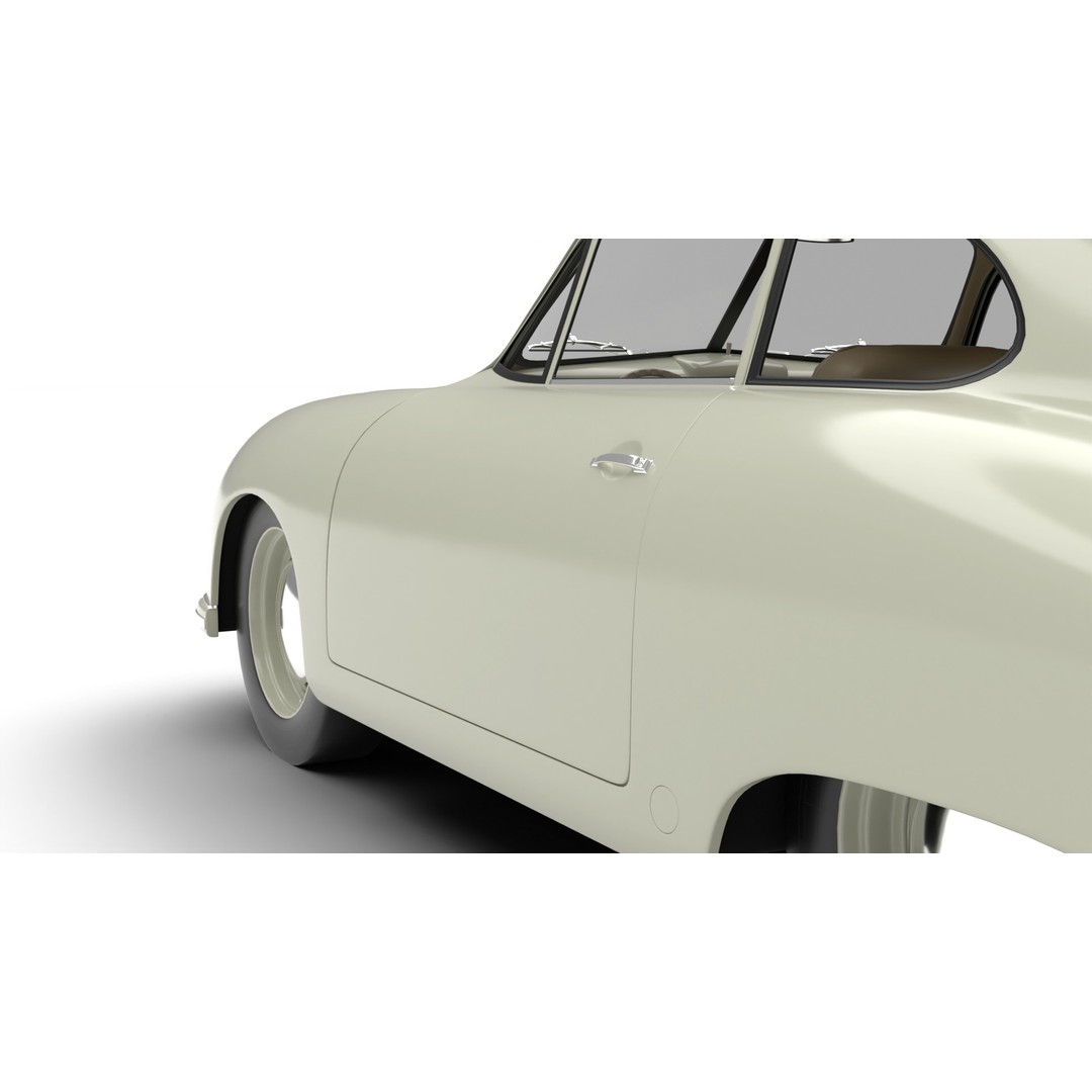 Porsche 356 1300 1952 3D Model – Classic Sports Car, Rigged, PBR - View 17