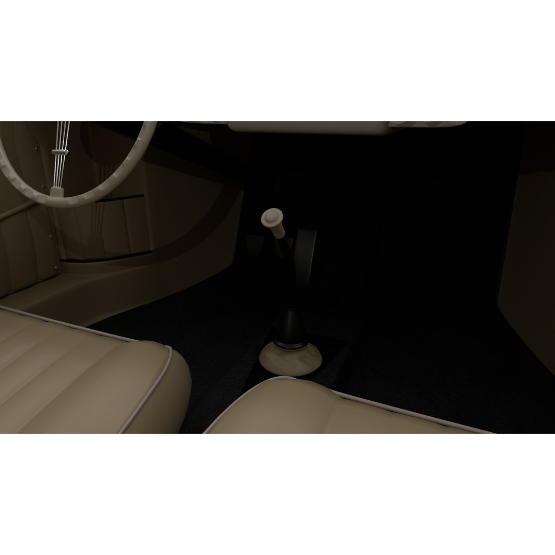 Porsche 356 1300 1952 3D Model – Classic Sports Car, Rigged, PBR - View 25