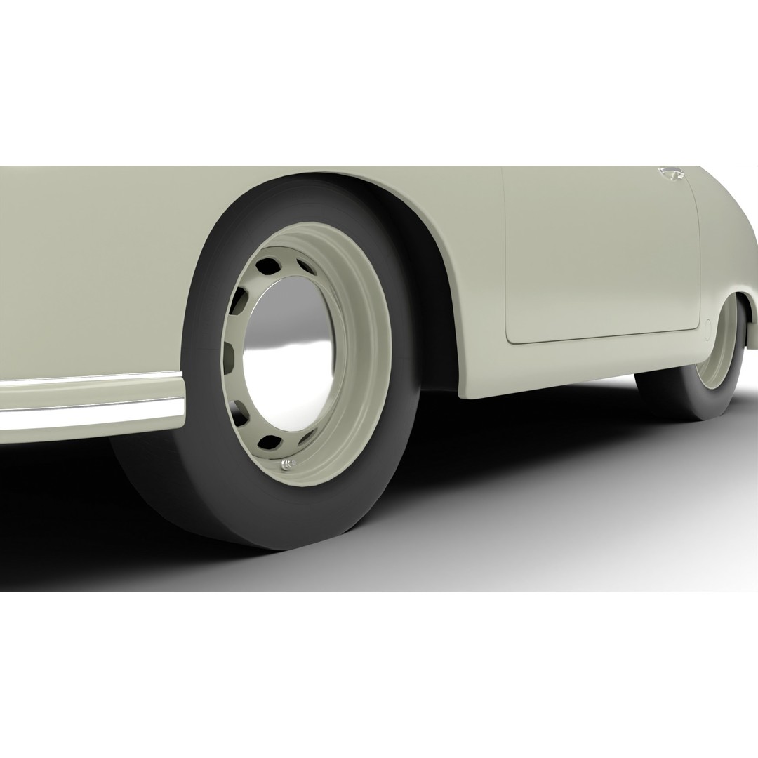Porsche 356 1300 1952 3D Model – Classic Sports Car, Rigged, PBR - View 6