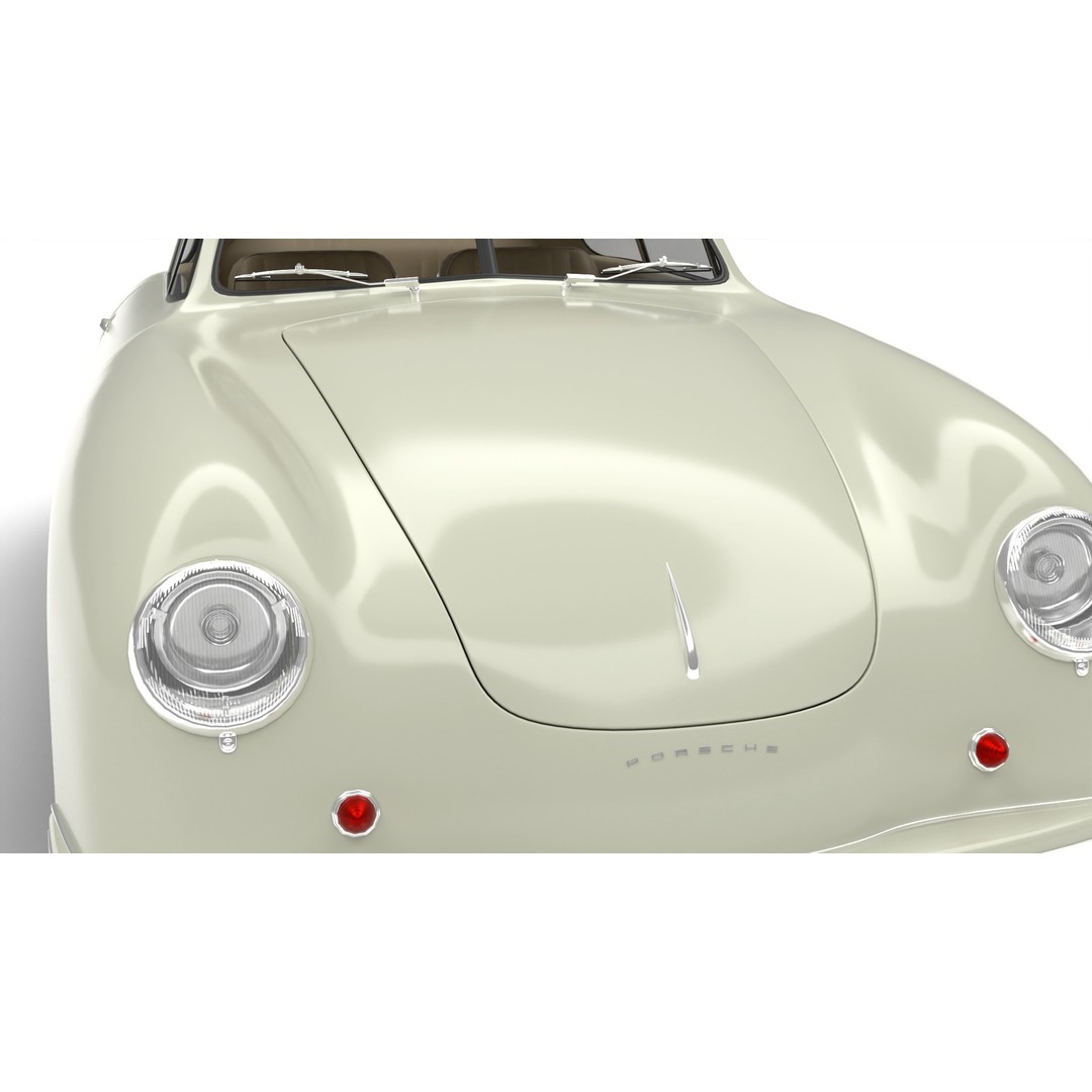 Porsche 356 1300 1952 3D Model – Classic Sports Car, Rigged, PBR - View 8