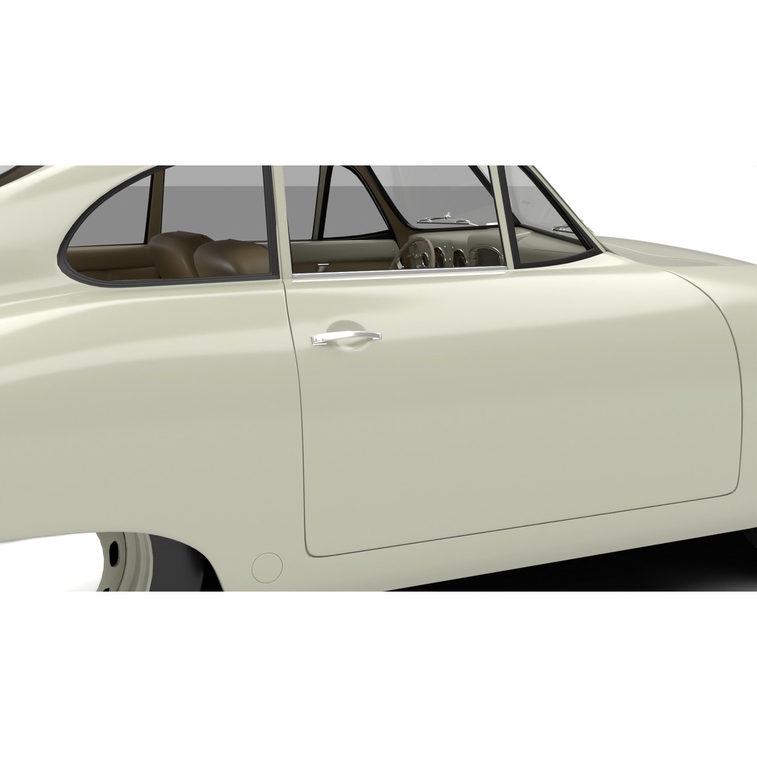 Porsche 356 1300 1952 3D Model – Classic Sports Car, Rigged, PBR - View 9