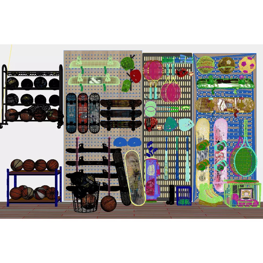 Sports Equipment 3D Model – Detailed Game-Ready Asset, FBX - View 12