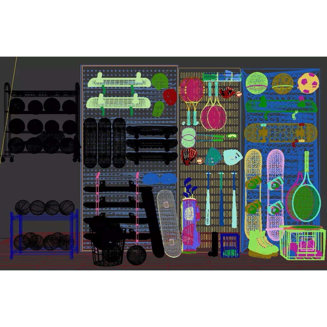 Sports Equipment 3D Model – Detailed Game-Ready Asset, FBX - View 7
