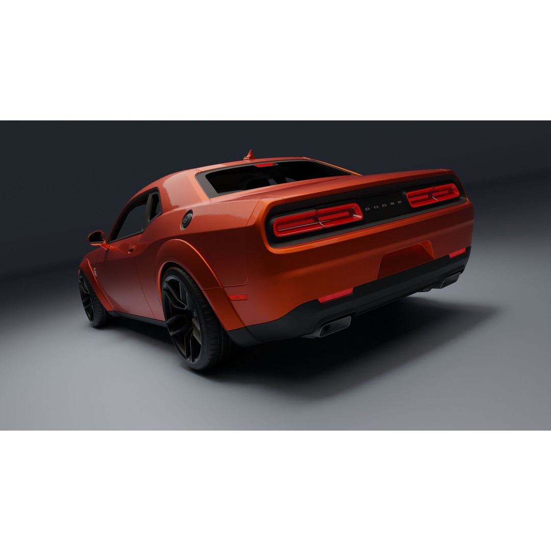 Dodge Challenger SRT Hellcat 3D Model – Low Poly Game Ready PBR Asset - View 19