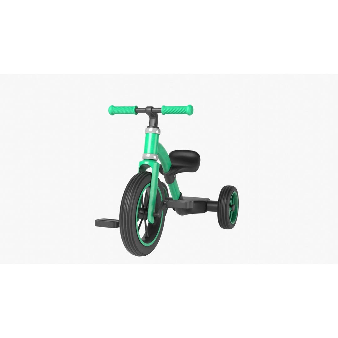 Kid Bike 3D Model – Low Poly PBR Game Asset, FBX, Blender - View 14