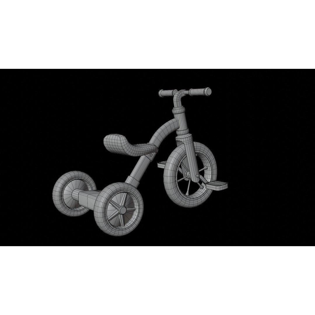 Kid Bike 3D Model – Low Poly PBR Game Asset, FBX, Blender - View 18