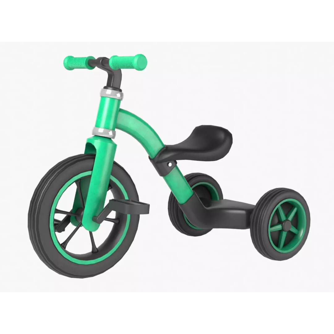 Kid Bike 3D Model – Low Poly PBR Game Asset, FBX, Blender - View 2