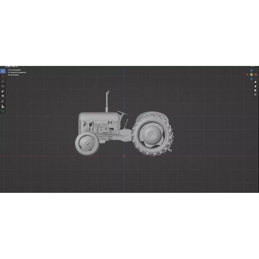 Abandoned Rusty Tractor 3D Model – Low Poly Game Asset, FBX, PBR