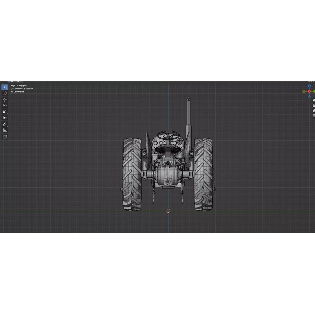 Abandoned Rusty Tractor 3D Model – Low Poly Game Asset, FBX, PBR - View 26
