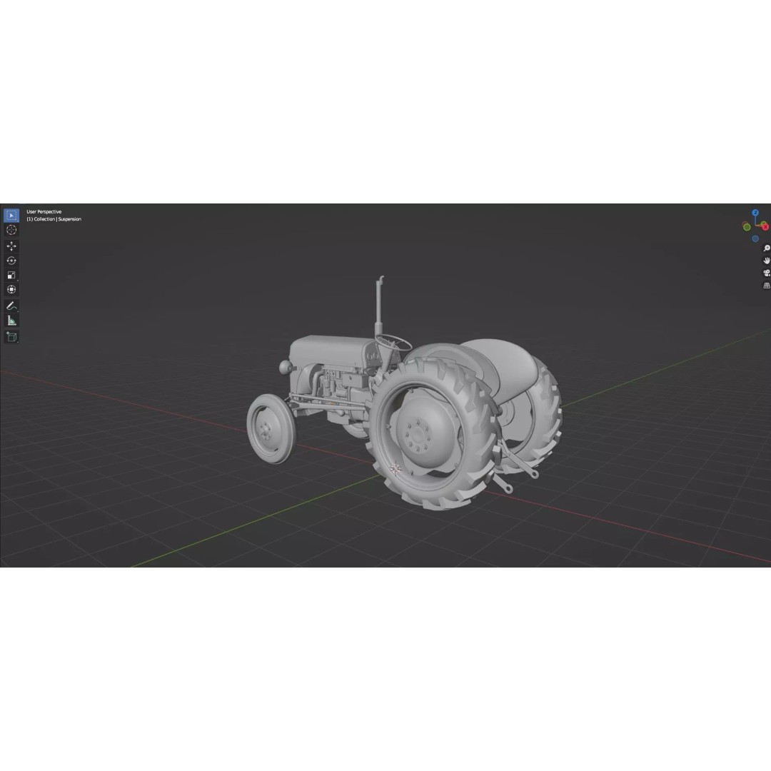 Abandoned Rusty Tractor 3D Model – Low Poly Game Asset, FBX, PBR - View 28