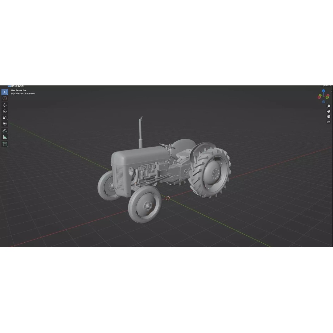 Abandoned Rusty Tractor 3D Model – Low Poly Game Asset, FBX, PBR - View 29