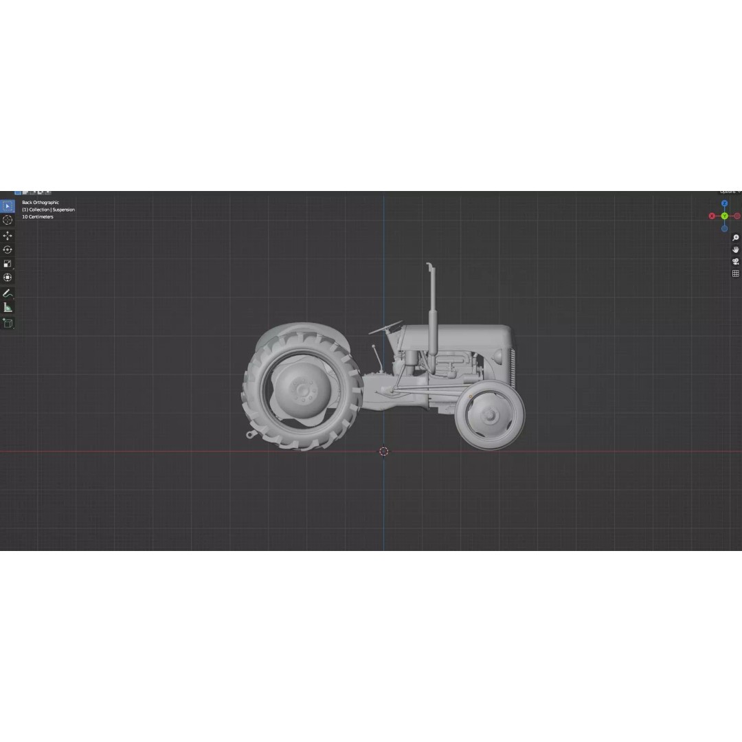 Abandoned Rusty Tractor 3D Model – Low Poly Game Asset, FBX, PBR - View 31