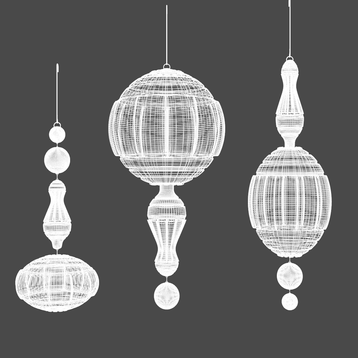 Christmas Joy Ornaments - Low-Poly Game-Ready 3D Model - View 16