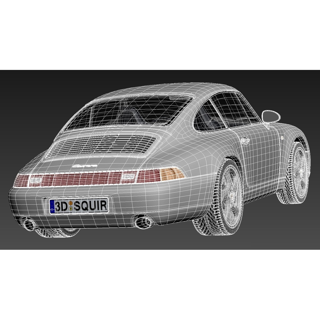 Porsche 911 993 Carrera 1994-1997 3D Model – High Poly Game Asset, FBX, OBJ