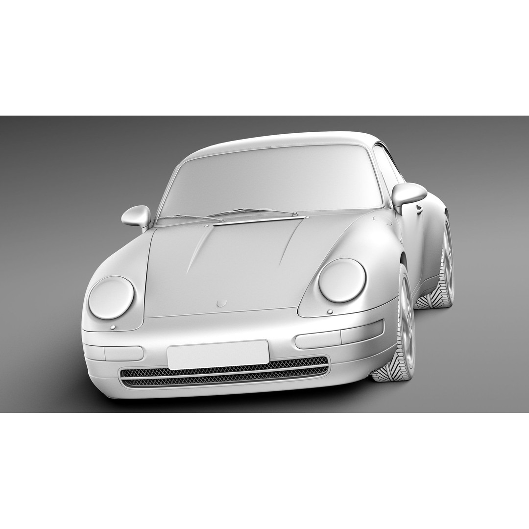 Porsche 911 993 Carrera 1994-1997 3D Model – High Poly Game Asset, FBX, OBJ - View 11