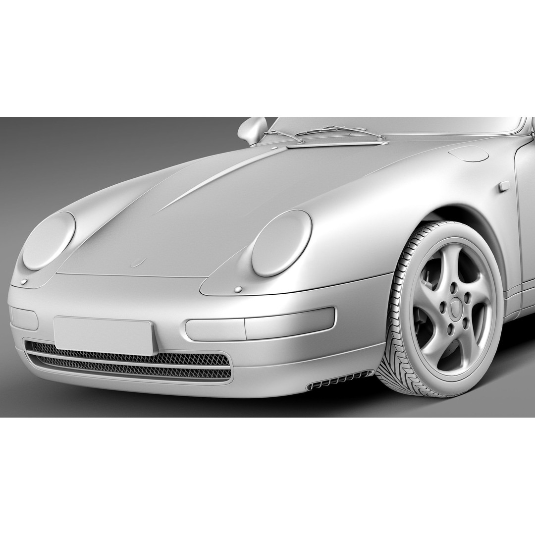 Porsche 911 993 Carrera 1994-1997 3D Model – High Poly Game Asset, FBX, OBJ - View 12