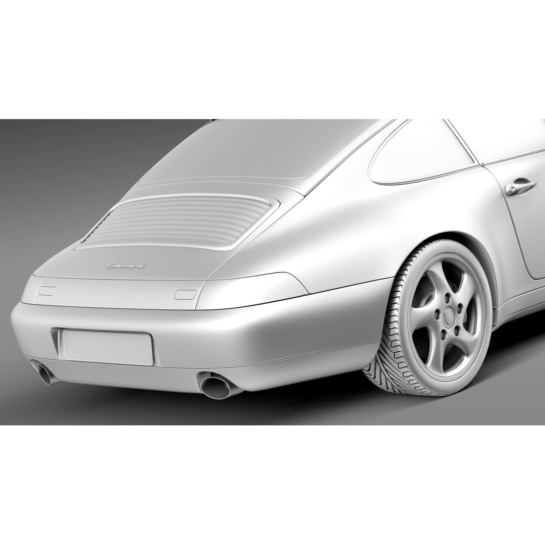 Porsche 911 993 Carrera 1994-1997 3D Model – High Poly Game Asset, FBX, OBJ - View 13