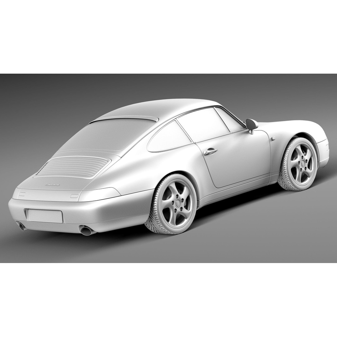 Porsche 911 993 Carrera 1994-1997 3D Model – High Poly Game Asset, FBX, OBJ - View 14