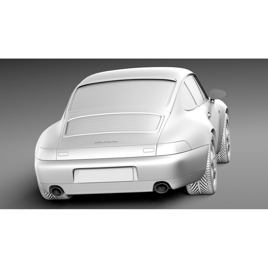 Porsche 911 993 Carrera 1994-1997 3D Model – High Poly Game Asset, FBX, OBJ - View 15