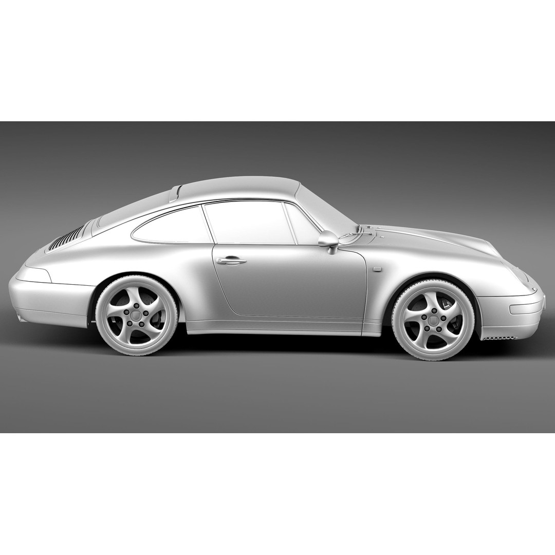 Porsche 911 993 Carrera 1994-1997 3D Model – High Poly Game Asset, FBX, OBJ - View 16