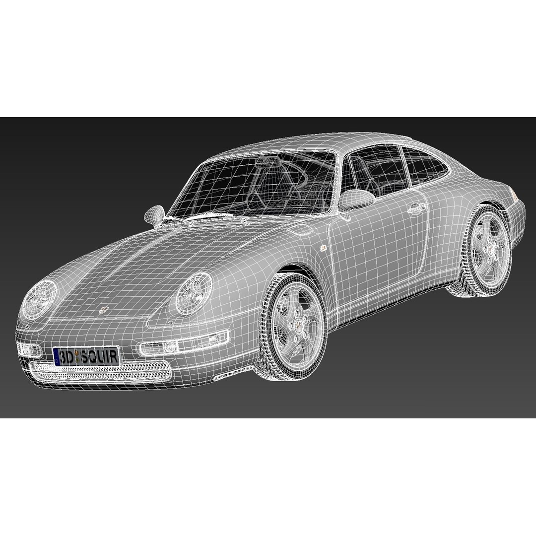 Porsche 911 993 Carrera 1994-1997 3D Model – High Poly Game Asset, FBX, OBJ - View 19