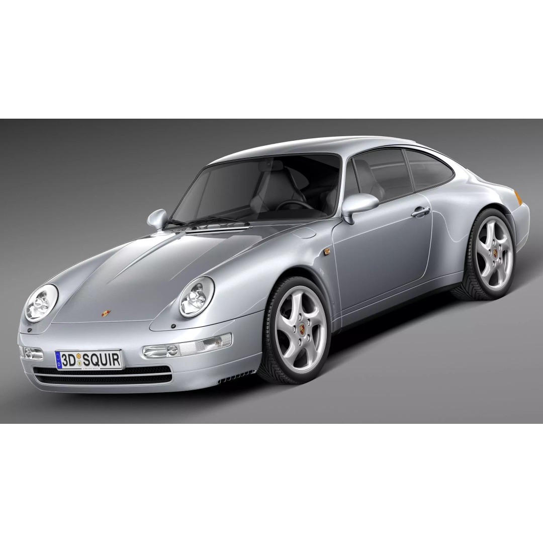 Porsche 911 993 Carrera 1994-1997 3D Model – High Poly Game Asset, FBX, OBJ - View 2