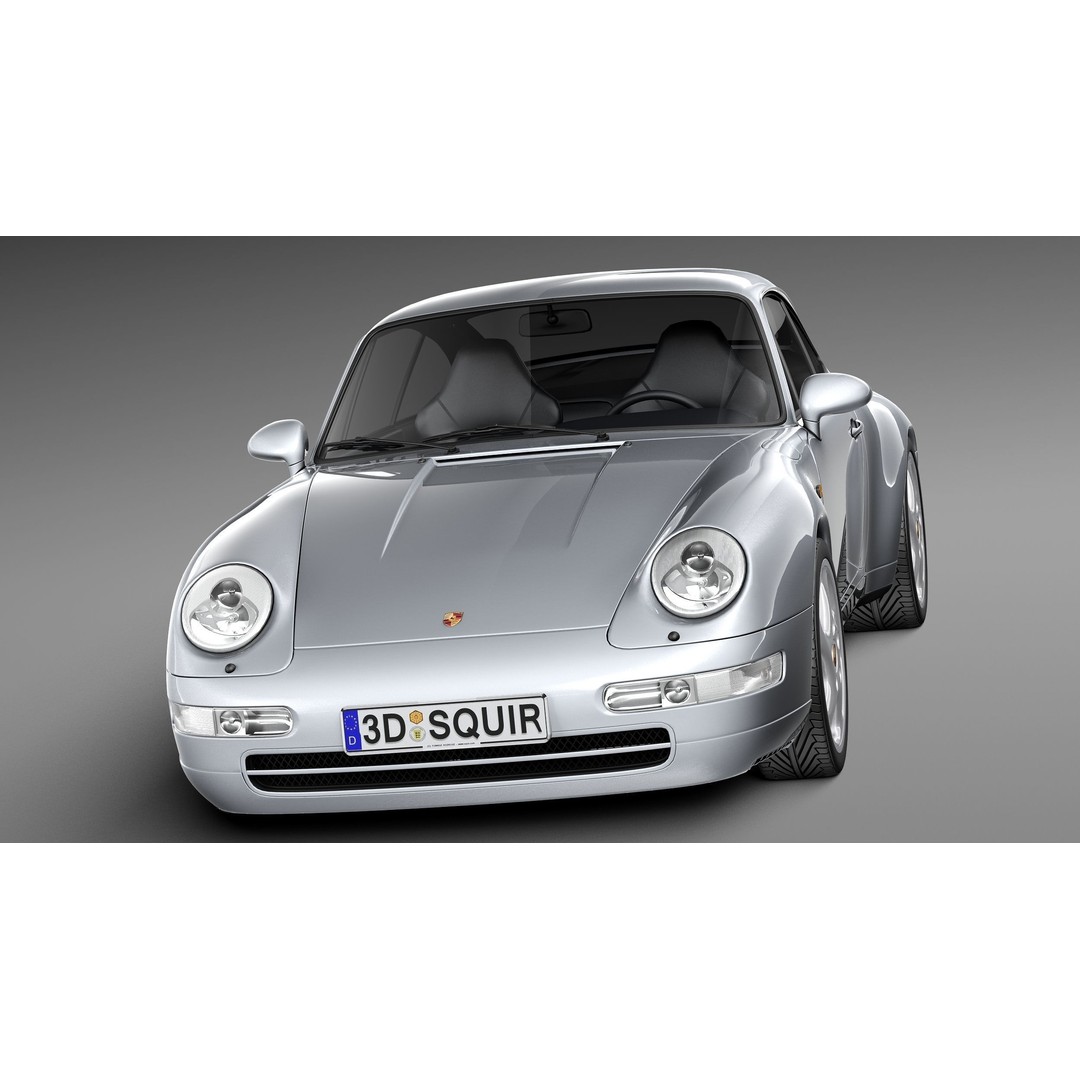 Porsche 911 993 Carrera 1994-1997 3D Model – High Poly Game Asset, FBX, OBJ - View 3