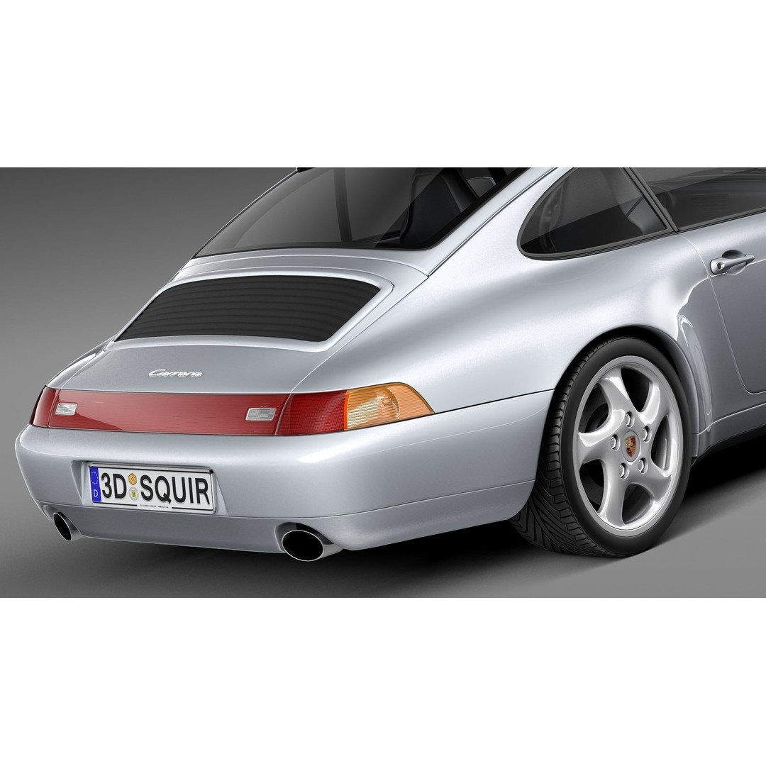 Porsche 911 993 Carrera 1994-1997 3D Model – High Poly Game Asset, FBX, OBJ - View 5