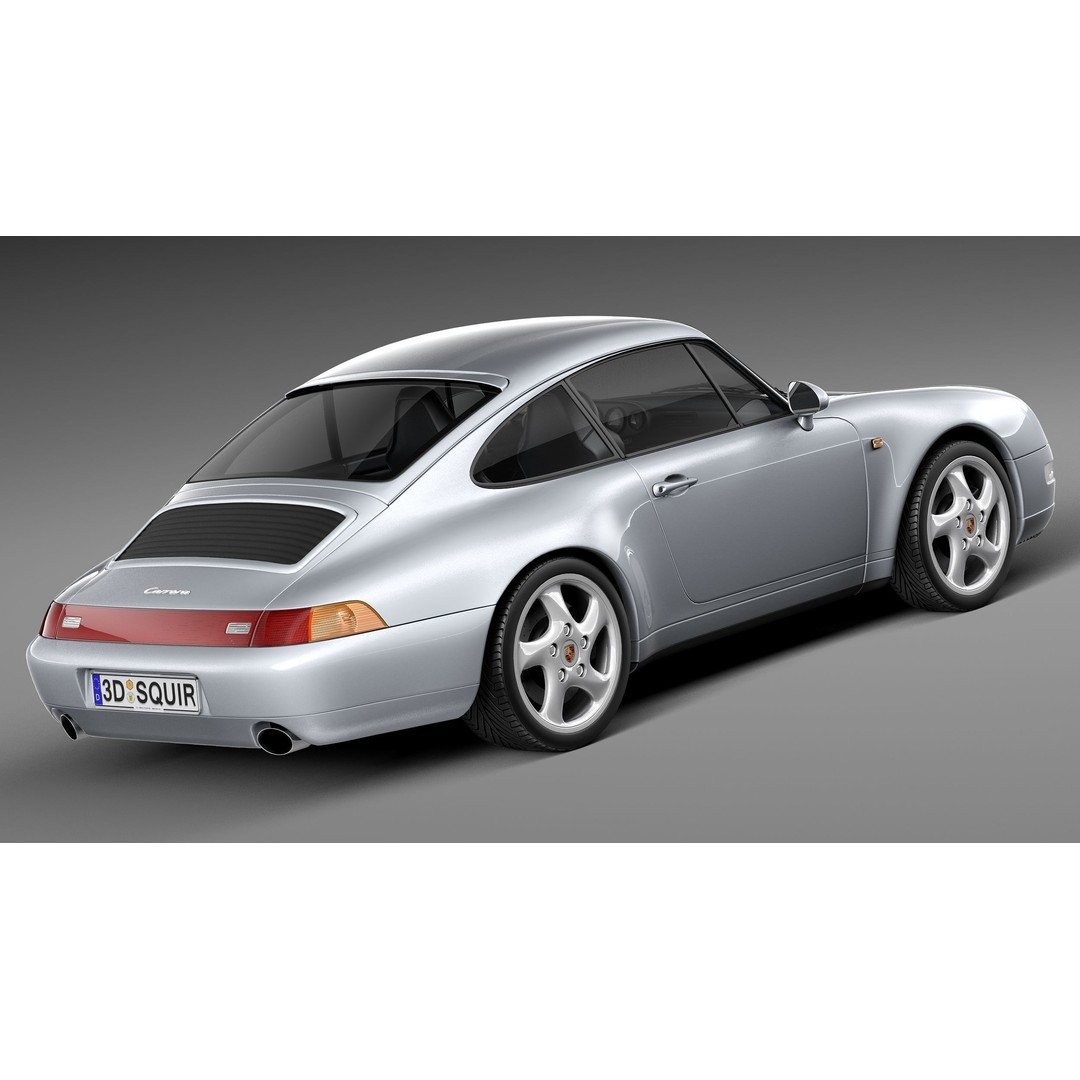 Porsche 911 993 Carrera 1994-1997 3D Model – High Poly Game Asset, FBX, OBJ - View 6