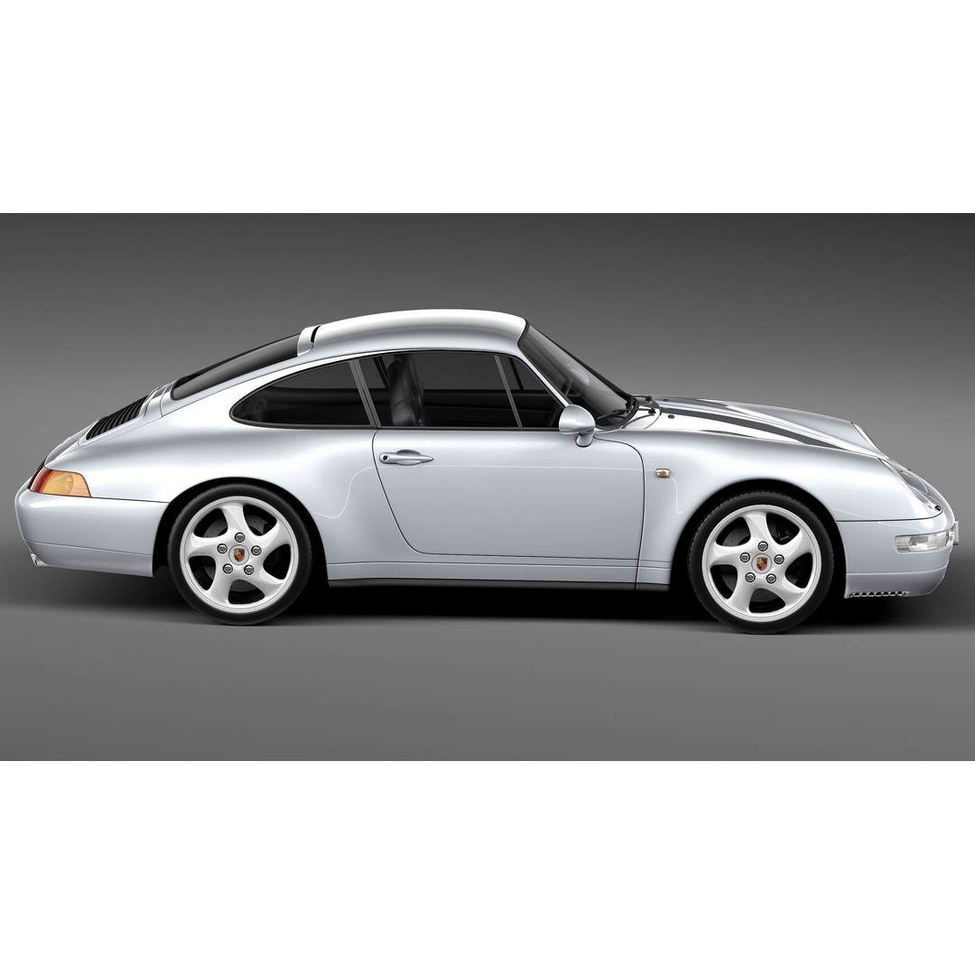 Porsche 911 993 Carrera 1994-1997 3D Model – High Poly Game Asset, FBX, OBJ - View 8