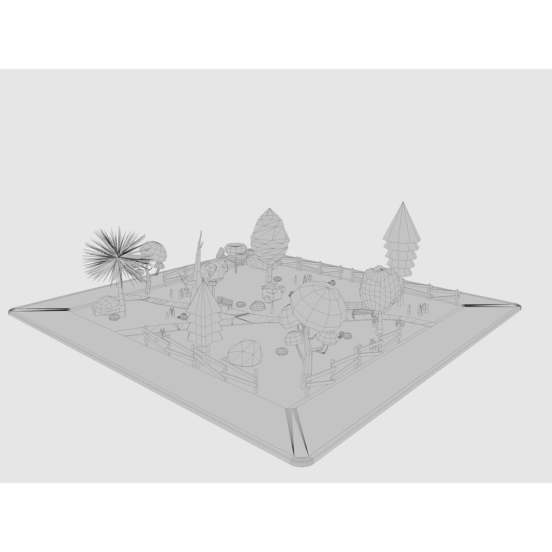 Cartoon Sport Buildings 3D Model – Low Poly Game Asset, FBX, OBJ, Blender - View 32