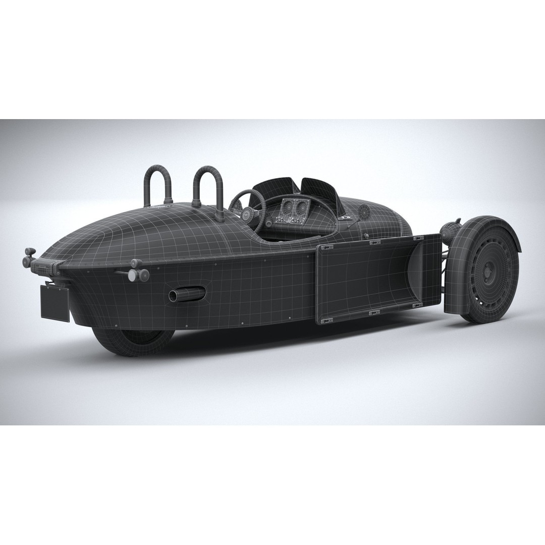 Morgan Super3 3D Model – High Poly Sport Car with Textures and Formats
