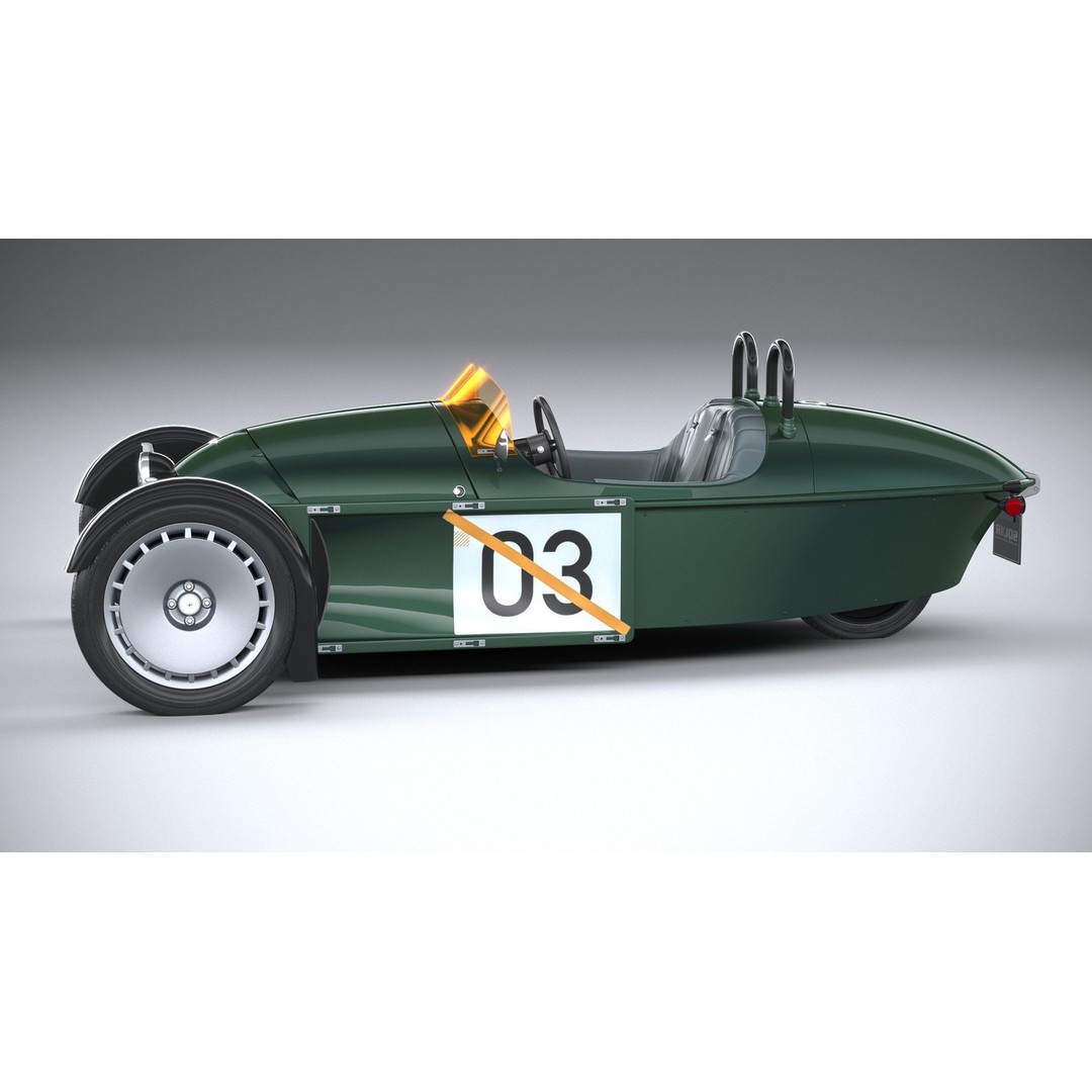 Morgan Super3 3D Model – High Poly Sport Car with Textures and Formats - View 10