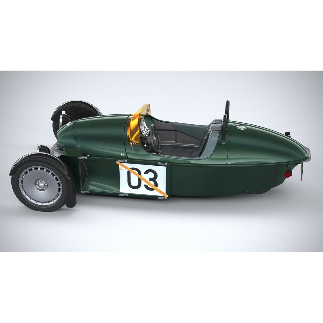 Morgan Super3 3D Model – High Poly Sport Car with Textures and Formats - View 11