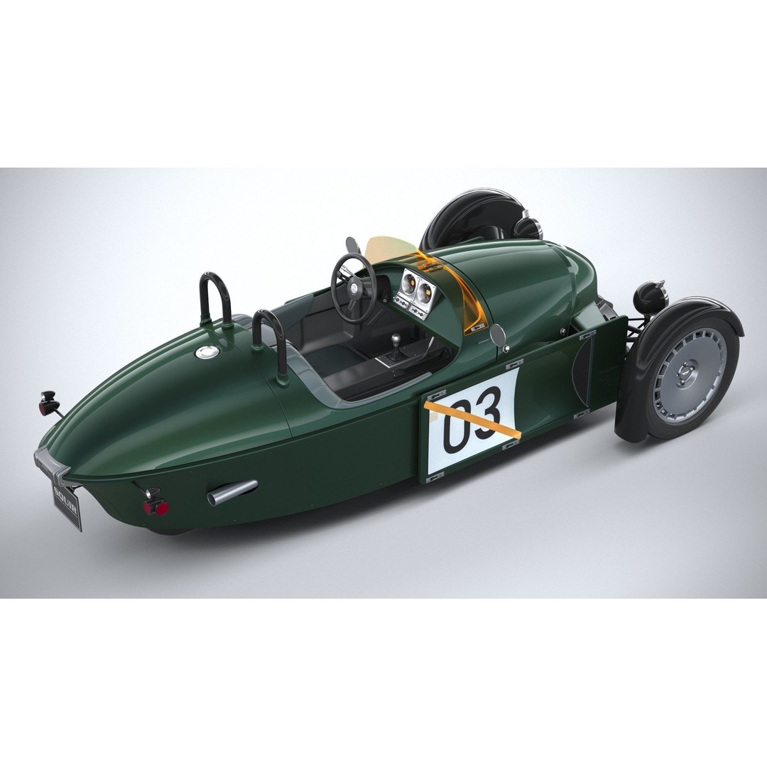 Morgan Super3 3D Model – High Poly Sport Car with Textures and Formats - View 12