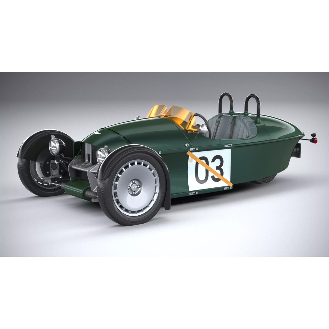 Morgan Super3 3D Model – High Poly Sport Car with Textures and Formats - View 2