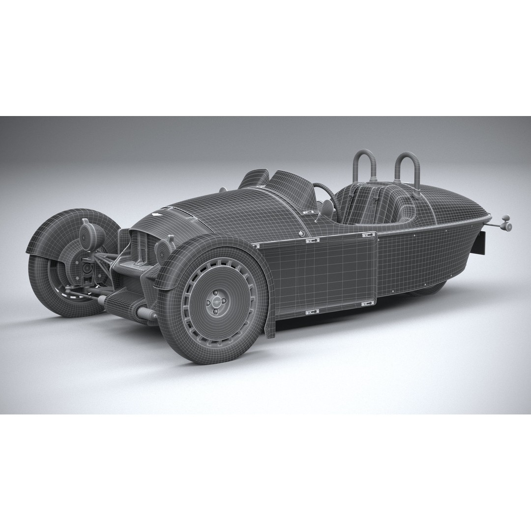 Morgan Super3 3D Model – High Poly Sport Car with Textures and Formats - View 28