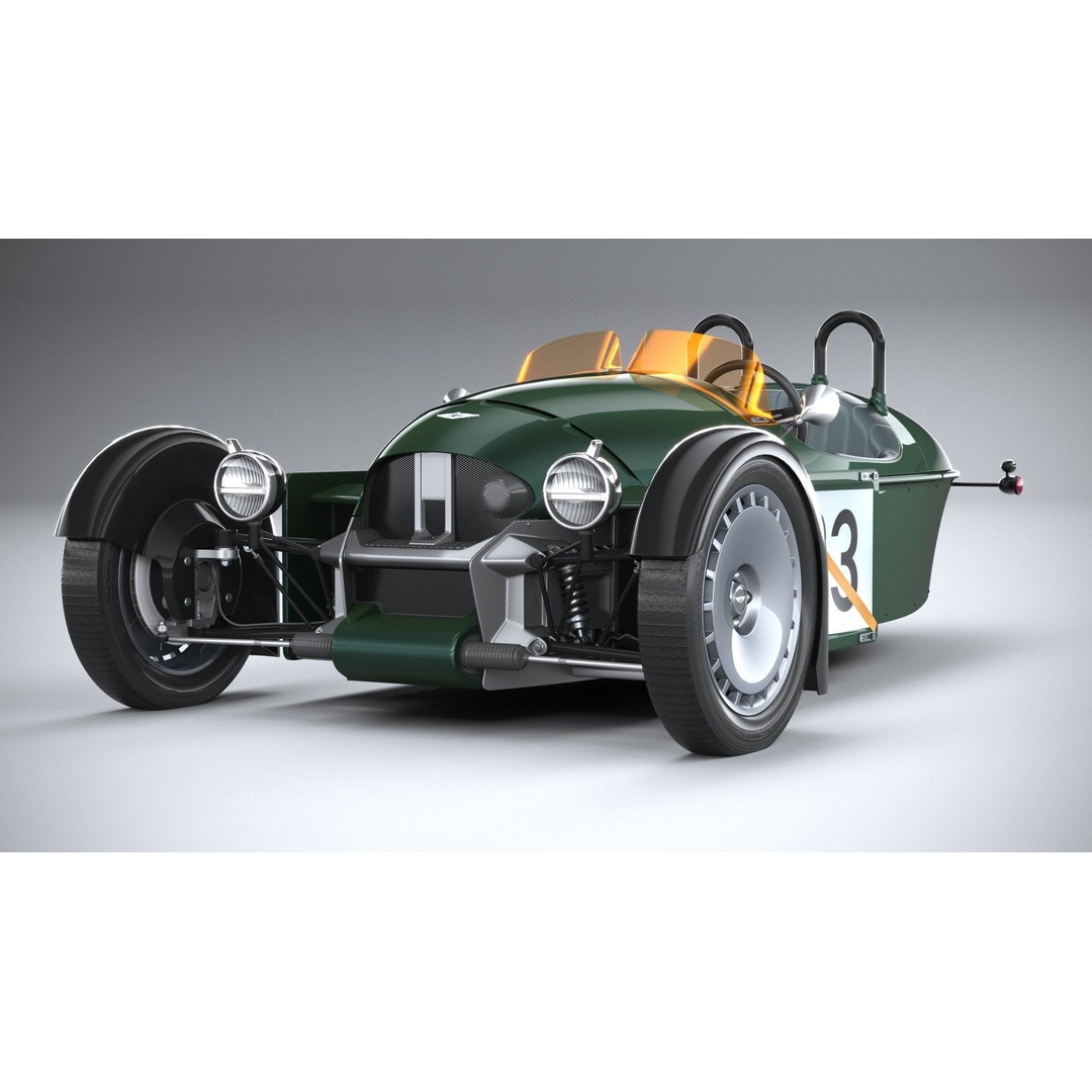 Morgan Super3 3D Model – High Poly Sport Car with Textures and Formats - View 4